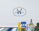 Customized Name Frame Initial Letter Wall Decal For Kids
